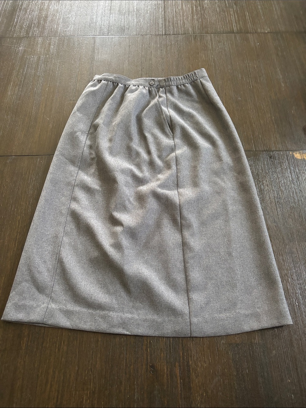Women's Midi A-Line Skirt in Light Gray